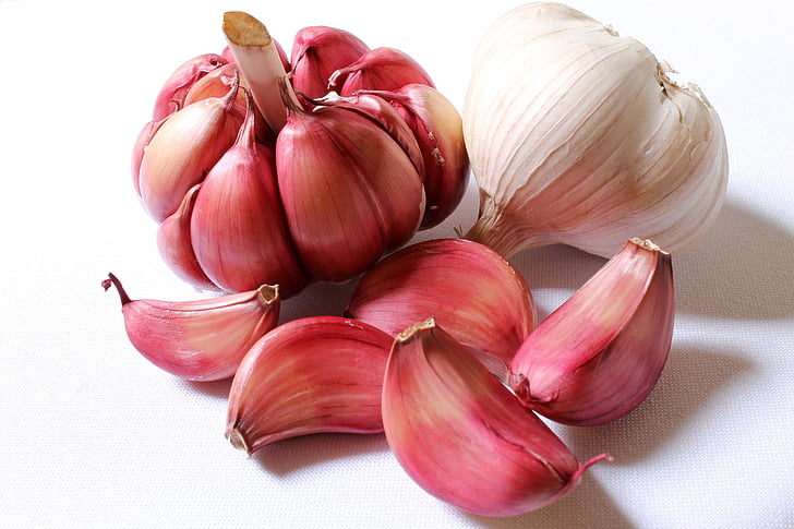 garlic, purple garlic, head of garlic, clove of garlic, seasoning, culinary, medicinal