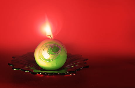 licht, verjaardag, rood, groen, Gelukkig, kaarsen, branden