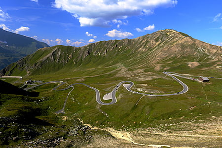 route de montagne, Grossglockner, Alpes, Autriche, Panorama, été