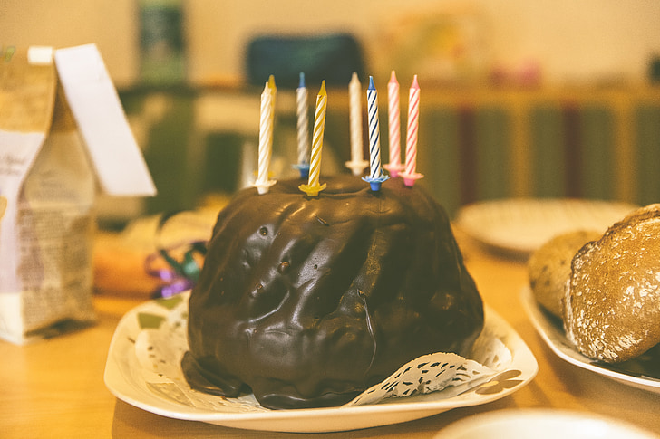 Pastís d'aniversari, pastís, deliciós, menjar, aniversari, adorn, dolç