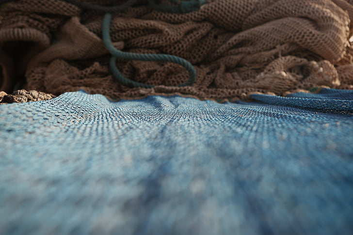 macro, photography, gray, string, brown, textile, blue