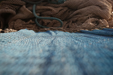 macro, fotografia, gris, corda, marró, tèxtil, blau