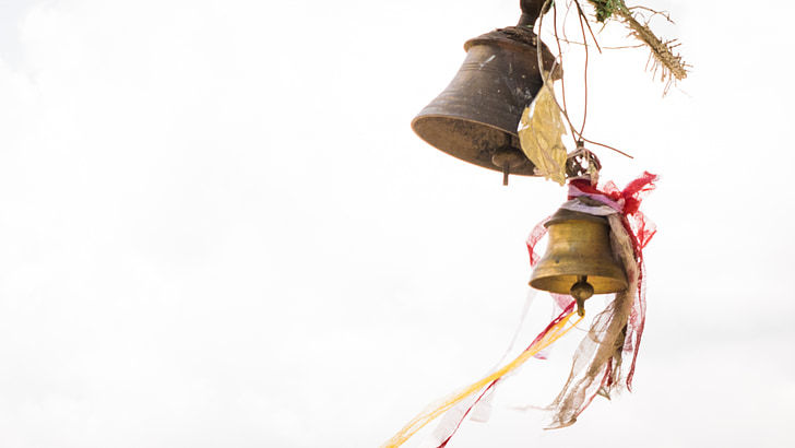 bell, temple, hanging bells, faith, religion, old, traditional