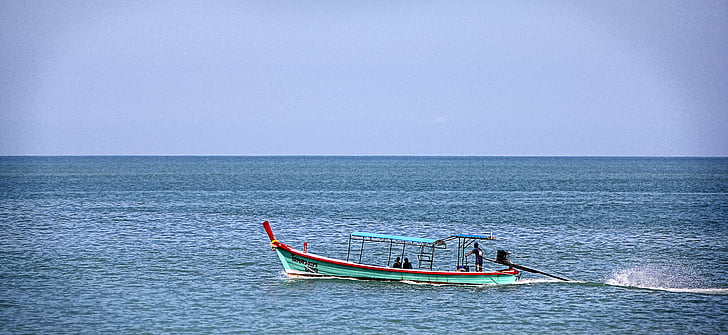 море, Тайланд, рибарска лодка, вода, обувка, синьо, моторница