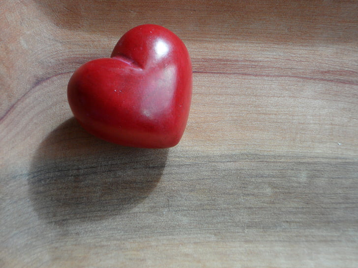 corazón, rojo, día de San Valentín, San Valentín, amor, sombra, Deco