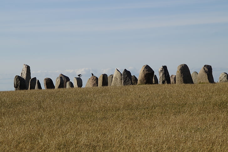 kameny, Kamenná loď, posvátné místo, Viking, dlaždičské, náboženství, kultura