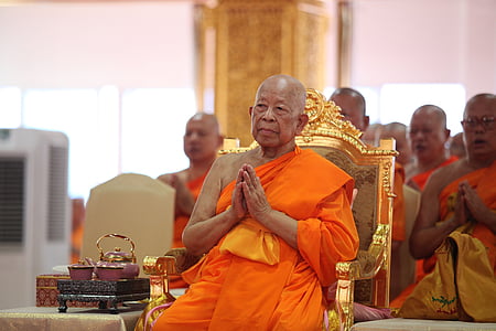 supreme patriarch, buddhist, patriarch, priests, elderly, temple, thailand