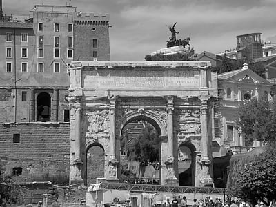 Forum romanum, Rome, oude, Landmark, het platform, boog