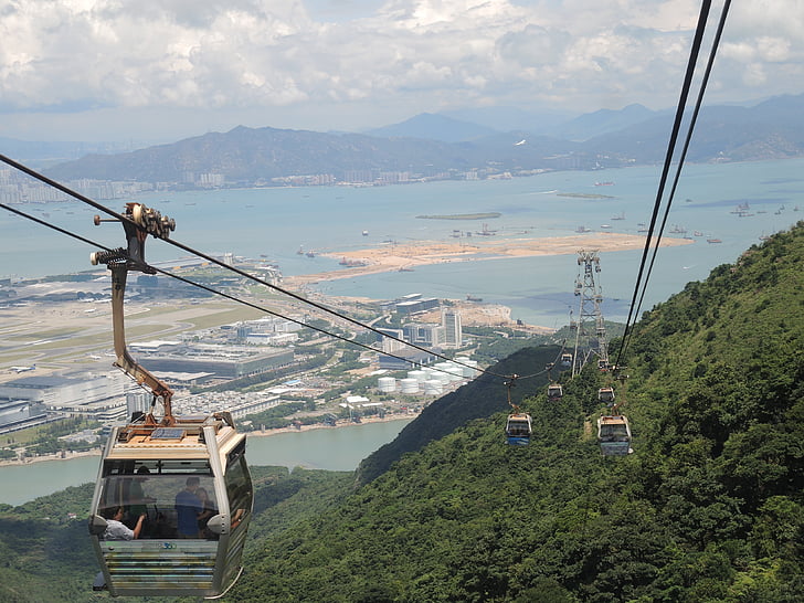 auto 纜, Hong kong, visokoj nadmorskoj visini, Zračna luka hoteli, Ngong ping