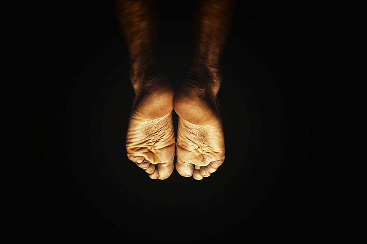 blur, close-up, dark, feet, focus, foot, skin