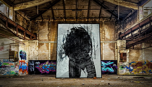 lost places, dark one, factory building, ruin, lost place, painting, gallery