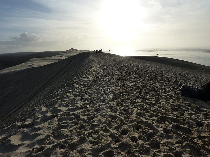 Dune af pilat, Dune, sand, Frankrig, Pilat dune, Pyla dune, landskab
