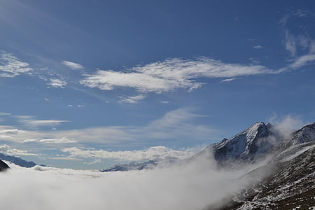sneh mountain, scenérie, krásny, Sky, Cloud