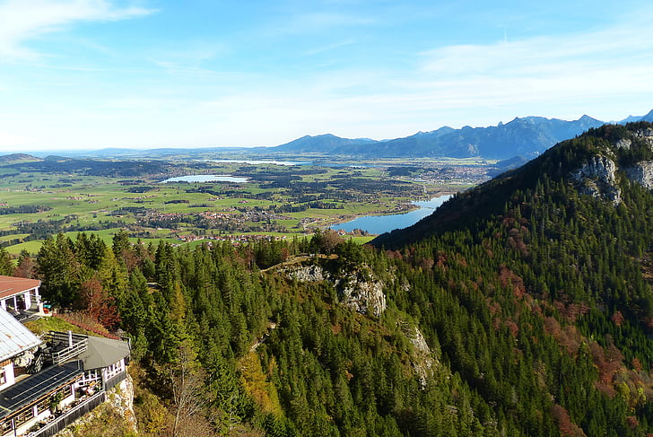 Risto, Falkenstein, Outlook, Lake, forggensee-järveltä, metsän, trauchgauer vuoret