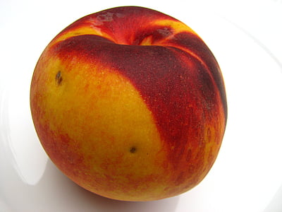 Peach, frutta, giallo, rosso, succosa, maturi, delizioso