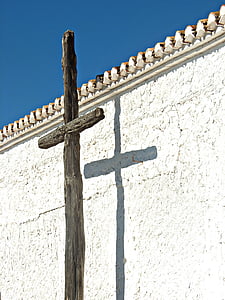 cruz, shadow, sunny, sky, wood, tradition, hermitage
