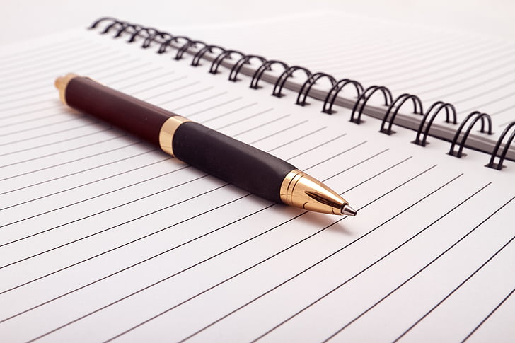 pildspalva, biroja, dienasgrāmata, piezīmju grāmatiņas, darba, darbā, sarunas