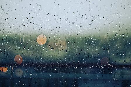 water, droplets, glass, window, drop, indoors, weather