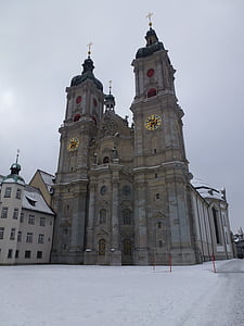 Architektura, St gallen, Švýcarsko, budova, Katedrála, kostel, klášter