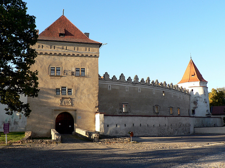 Slovakien, slott, Kežmarok, staden