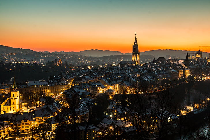 Bern, Schweiz, rosenhaven, bygning, Downtown, City, Bundeshaus