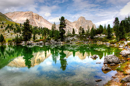 Fanes alm, Dolomity, hory, horskej krajiny, Príroda, Rock, Pešia turistika