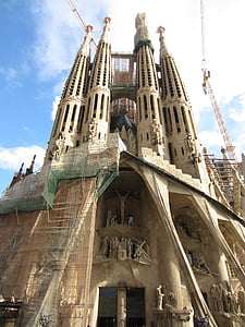 Sagrada familia, kostel, Gaudi, Barcelona