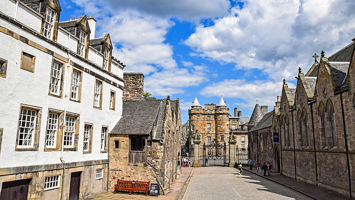 Шотландия, Англия, Единбург, град, обиколка на града, домове, исторически