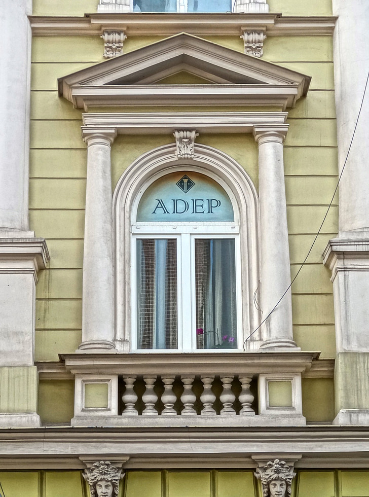 Bydgoszcz, janela, fachada, casa, edifício, Polônia, arquitetura