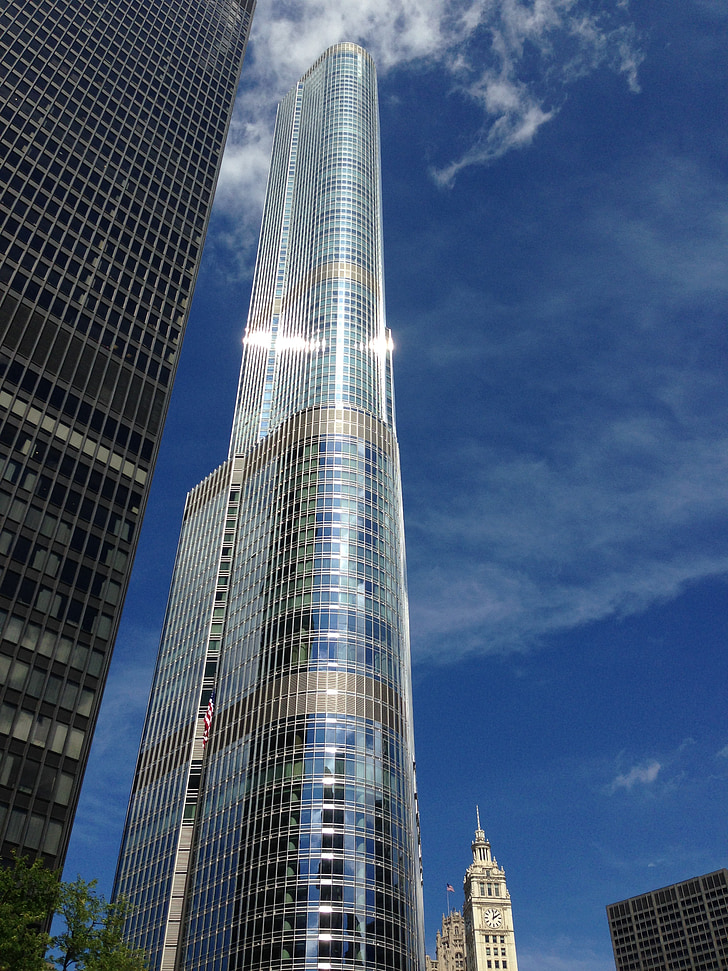 ēka, uzņēmums, Es tornis, Chicago, Debesskrāpis, pilsētas ainava