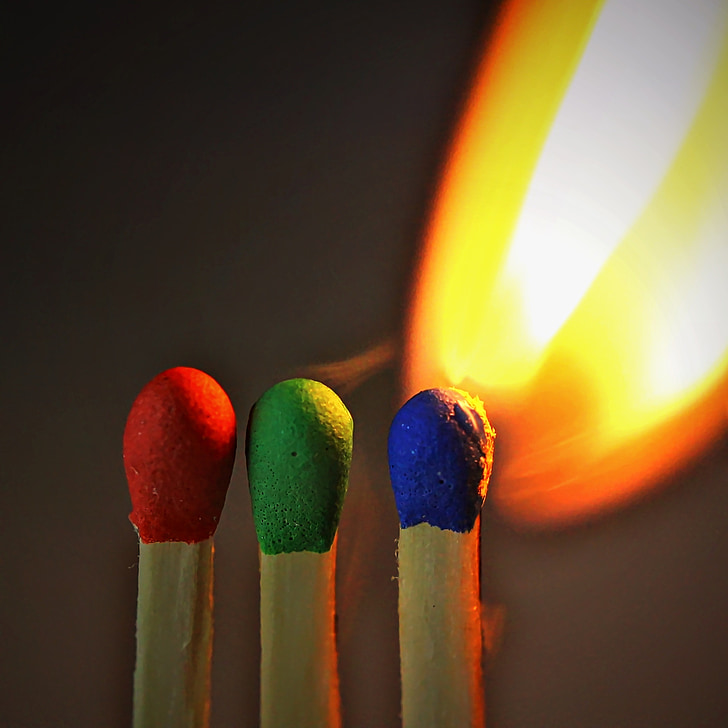 fire, match, matches, sulfur, the flame, color