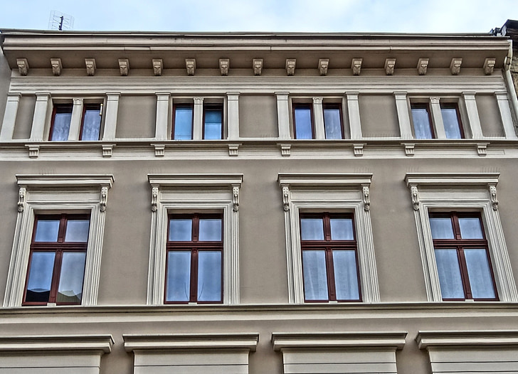 Bydgoszcz, Windows, façana, edifici, arquitectura, exterior, Polònia