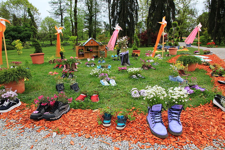 kuvia flowers, kengät, kukat, Hassu