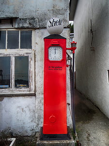bensin pumpe, Vintage, bensin, drivstoff, gamle, munnstykke, antikk
