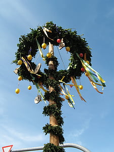 drzewo wielkanocne, Wielkanoc, jajko, Festiwal, wieniec, wiszące, Symbol