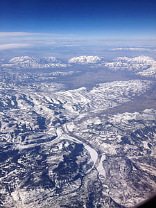 mountains, aerial view, landscape, mountain range