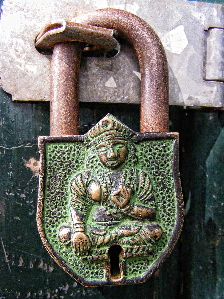 lukko, lukko, metalli, teräs, Nepal, turvallisuus, suojelu