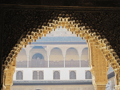 Alhambra, España, Granada, oro, objetivo, Árabe, arco