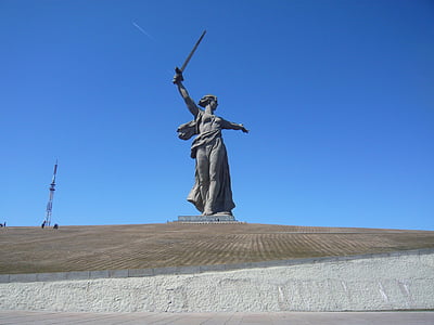Stalingrado, Volgogradas, Rusija, paminklas, istoriškai, skulptūra, istorija