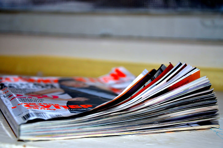 Magazine, glans, den trykte udgave, ark, sønderrevet, avis, Business