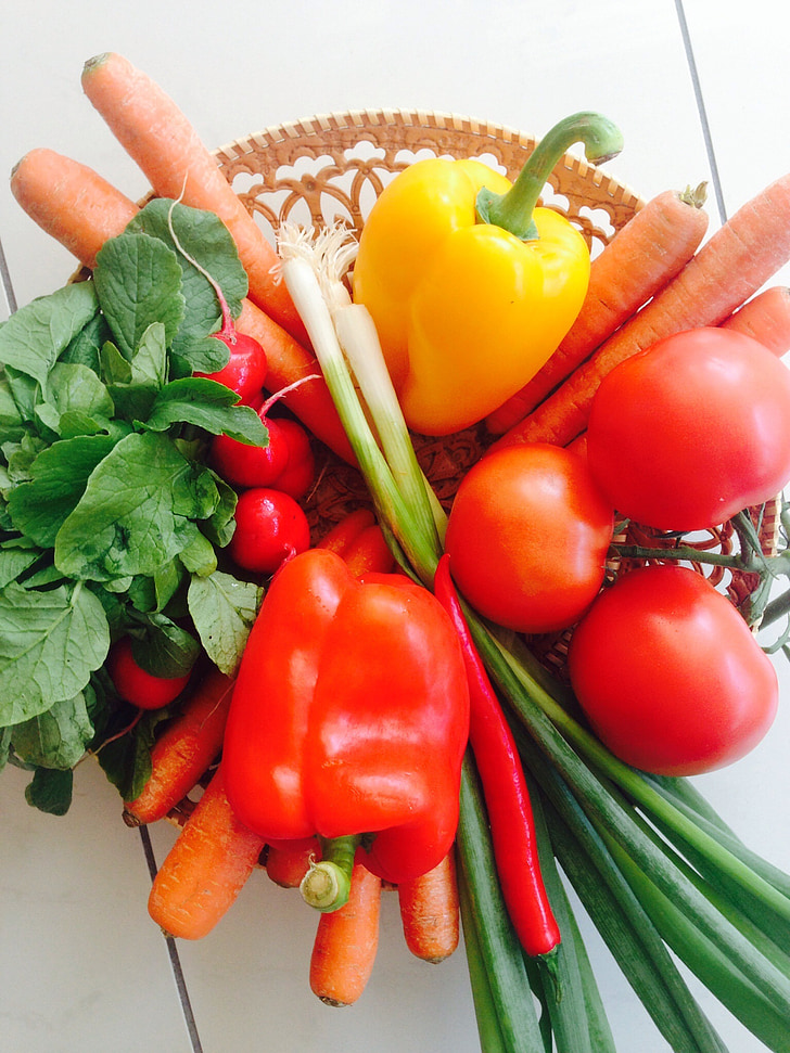 dārzeņi, ēst, vitamīnu, veselīgi, pārtika