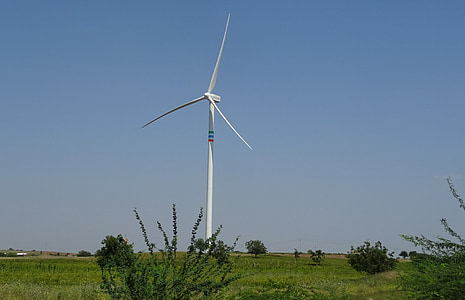 風, タービン, 風力発電, ジェネレーター, 環境に配慮しました。, ビジャプール, カルナータカ州