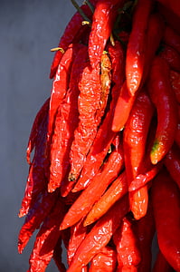 Chili, forró, piros, fűszer, Kína