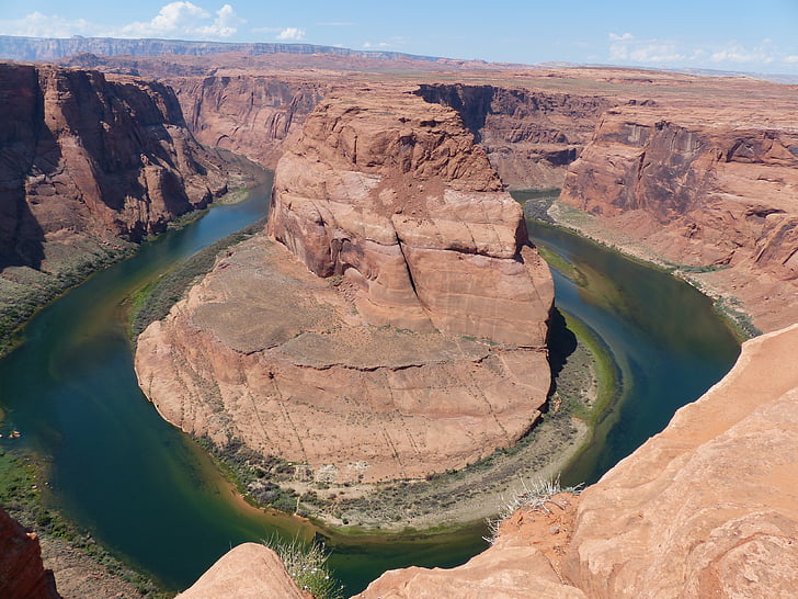der Horseshoe bend, Colorado river, Fluss, Wasser, Seite, Arizona, Wüste