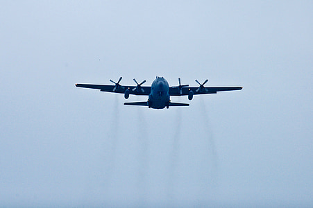 空中, 洛克希德马丁 c-130 大力士, 射流, 窗格海军, 军事, 飞机