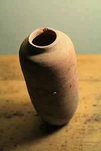 vase, argile, ornement, allongée, céramique, poterie, pot