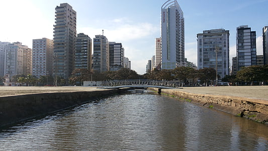 ville, Santos, São paulo, plage