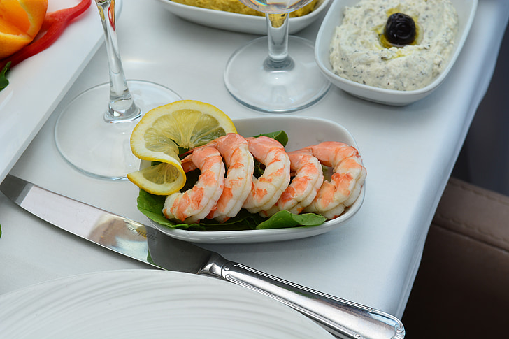 appetizer, shrimp, hotel