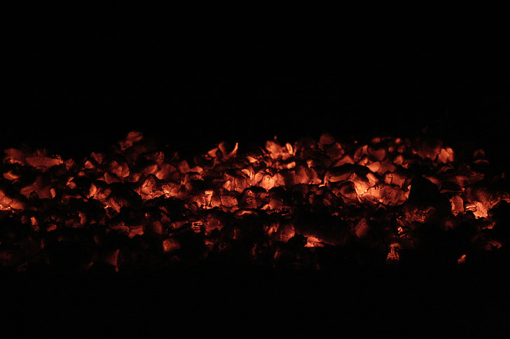 embers, fire, campfire