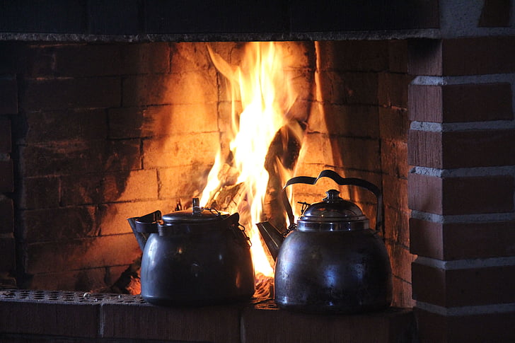 vatra, kamin, Vruća kava, plamen, vatra - prirodni fenomen, topline - temperatura, plamen